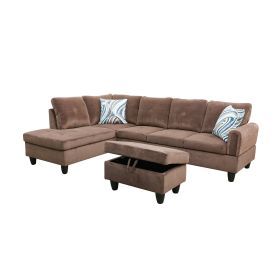 Brown Corduroy Living Room Sofa