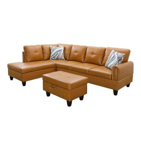 Ginger Faux Leather Living Room Sofa