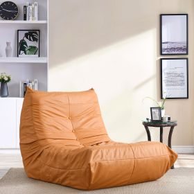 [VIDEO provided] [New] Comfy Oversized Lazy Sofa, Modern Armless Lounge Chair with Backrest Retro Single-Seat , 100% Sponge-Filled Sofa for Living Roo
