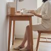 100% solid wood natural wood computer desk study desk oak natural wood PC desk work desk dressing table slim solid wood with drawer simple work from h