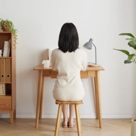 Desk 100% solid wood natural wood computer desk study desk oak natural wood PC desk work desk dressing table slim solid wood with drawer simple work f