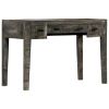 Desk Black 43.3"x19.7"x29.5" Solid Mango Wood