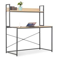 Computer Desk Black and Oak 47.2"x23.6"x54.3"