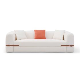 Modern Sofa Couch Ergonomics Design sofa for Living Room Bedroom, Apartment, 3 Seat Sofa,Beige