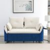 MH 57" Modern Convertible Sofa Bed with 2 Detachable Arm Pockets, Velvet Loveseat Multi-position adjustable Sofa with Pull Out Bed with Bedhead, 2 Pil