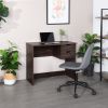 35.4"W X 17.7" D X 29" H Computer Desk Writing Study Table with 2 Side Drawers Classic Home Office