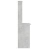 Desk with Shelves Concrete Gray 43.3"x17.7"x61.8" Engineered Wood
