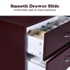 2-Drawer Retro Stackable Storage Cabinet with Handles