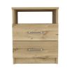 Brookeline 2-Drawer 1-Shelf Rectangle Nightstand Light Oak