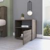 Sauvie 1-Shelf Nightstand Dark Brown