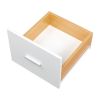 FCH Beech Color Triamine Particleboard White Iron Pipe Cabinet with Drawer 2*USB Port 2*Three Sockets Wireless Charging Computer Desk