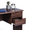 35.4"W X 17.7" D X 29" H Computer Desk Writing Study Table with 2 Side Drawers Classic Home Office