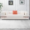 Modern Sofa Couch Ergonomics Design sofa for Living Room Bedroom, Apartment, 3 Seat Sofa,Beige