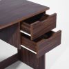 35.4"W X 17.7" D X 29" H Computer Desk Writing Study Table with 2 Side Drawers Classic Home Office