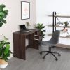35.4"W X 17.7" D X 29" H Computer Desk Writing Study Table with 2 Side Drawers Classic Home Office