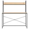 Computer Desk Black and Oak 47.2"x23.6"x54.3"