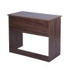 35.4"W X 17.7" D X 29" H Computer Desk Writing Study Table with 2 Side Drawers Classic Home Office