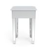 Mirrored Nightstand Bedroom Side Table Morden Sofa End Tables Silver