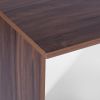 35.4"W X 17.7" D X 29" H Computer Desk Writing Study Table with 2 Side Drawers Classic Home Office
