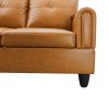 Ginger Faux Leather Living Room Sofa