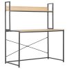 Computer Desk Black and Oak 47.2"x23.6"x54.3"