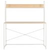 Computer Desk White and Oak 47.2"x23.6"x54.3"
