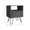 Eagle Creek 1-Shelf 1-Drawer Nightstand Smokey Oak