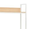 Computer Desk White and Oak 47.2"x23.6"x54.3"