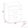 Brookeline 2-Drawer 1-Shelf Rectangle Nightstand Light Oak
