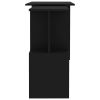 Corner Desk Black 78.7"x19.7"x29.9" Engineered Wood