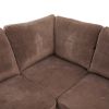 Brown Corduroy Living Room Sofa