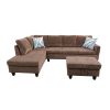 Brown Corduroy Living Room Sofa