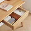 Desk 100% solid wood natural wood computer desk study desk oak natural wood PC desk work desk dressing table slim solid wood with drawer simple work f