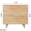 Three Drawer Storage Cabinet Chest Bedside Table  Dresser Simple Bedroom Furniture Solid Wood Feet and Handles Fashionable Bedside Cabinet (Out of Sto