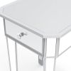 Mirrored Nightstand Bedroom Side Table Morden Sofa End Tables Silver
