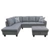 Grey Linen Living Room Sofa