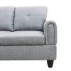 Grey Linen Living Room Sofa