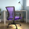 Mid-Back Office Desk Chair Ergonomic Mesh Task Chair with Lumbar Support, Purple