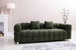 [New+Video]2146 Sofa includes two pillows 80" green fleece for living room bedroom