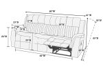 Contemporary Manual Motion Sofa 1pc Couch Living Room Furniture Dark Coffee Breathable Leatherette