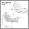 Lounge Recliner Chair Leisure chair Studio Chairs Iron Arm Club Chair with Metal Legs Moveable Cushion for Living Room (Turquoise)