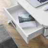 Computer Desk with Storage,Solid Wood Desk with Drawers, Modern Study Table for Home Office,Small Writing,