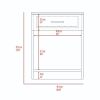 Eco Nightstand; Superior Top; One Drawer; Lower Shelf -Light Gray
