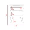 Augusta 2 Nightstand; Four Legs; Two Drawers -Light Oak