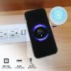 FCH Beech Color Triamine Particleboard White Iron Pipe Cabinet with Drawer 2*USB Port 2*Three Sockets Wireless Charging Computer Desk