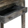 Desk Black 43.3"x19.7"x29.5" Solid Mango Wood