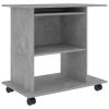 Computer Desk Concrete Gray 31.5"x19.7"x29.5" Engineered Wood