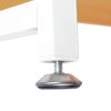 FCH Beech Color Triamine Particleboard White Iron Pipe Cabinet with Drawer 2*USB Port 2*Three Sockets Wireless Charging Computer Desk