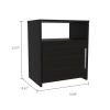 Florian 1-Shelf Nightstand Black Wengue