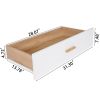 Three Drawer Storage Cabinet Chest Bedside Table  Dresser Simple Bedroom Furniture Solid Wood Feet and Handles Fashionable Bedside Cabinet (Out of Sto